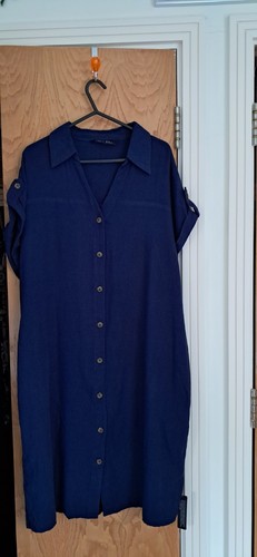 Linen shift dress - dress, size