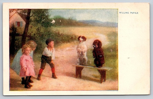 Willing pupils postcard - willing,