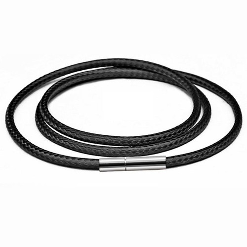Leather cord necklace 60cm - leather, 45-60cm