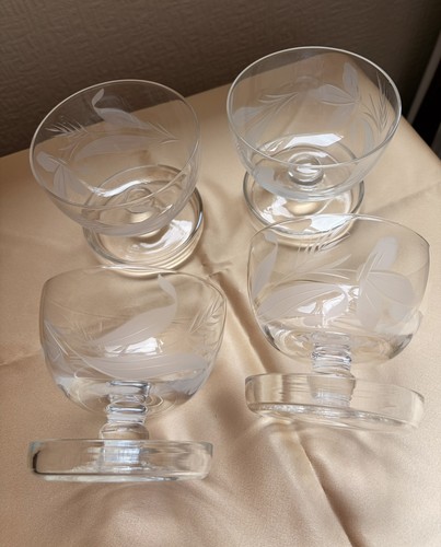 Set hand etched vintage - set,