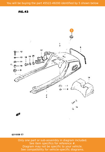 Suzuki grommet seat lock - seat,
