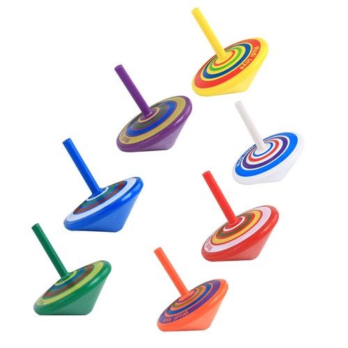 14pcs wooden spinning tops - 14pcs,