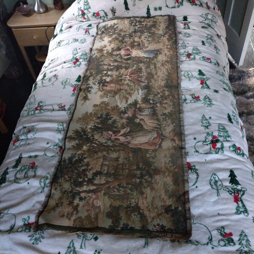 French tapestry pastoral scene - french,
