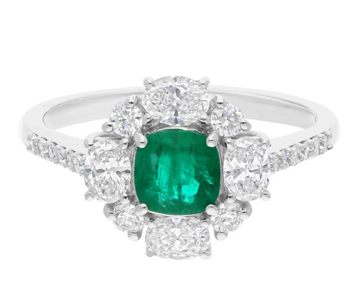 Solid 18k gold zambian emerald - solid,