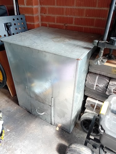Galvanised steel coal bunker - galvanised,