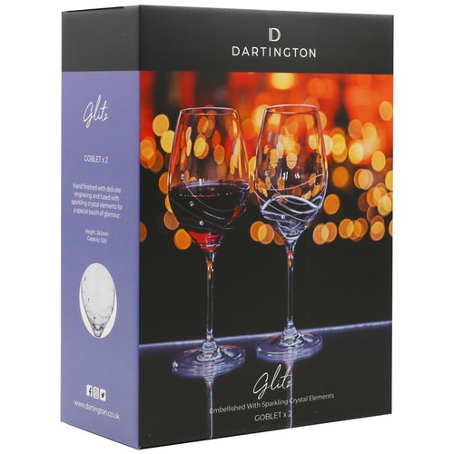 Dartington glitz wine goblets - glitz,