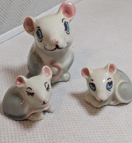 Wade ceramic mouse family - ceramic, set