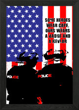 Police wall art decor framed - art,