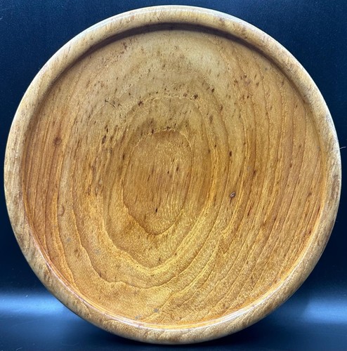 Vintage wooden bowl turned - wooden,