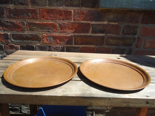 Vintage pair solid copper - of,