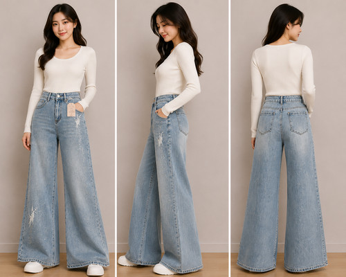 Women glitter wide leg - glitter,