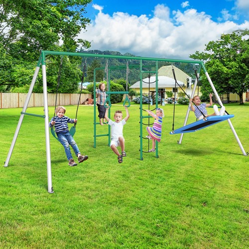 Large metal swing set - swing,
