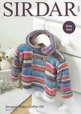 Sirdar Children's Crofter DK Knitting Pattern - 5211 Jacket - Birth to 3 Years