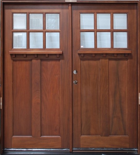 Solid mahogany craftsman door - mahogany,