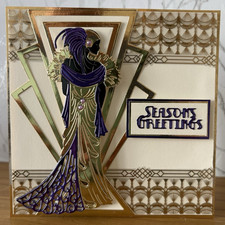 Handmade  6"x6" Art Deco