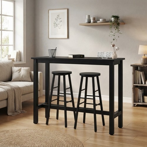 Versatile black bar table and - bar,