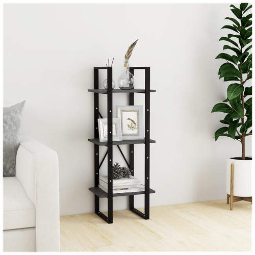 Wooden high cabinet grey - wooden,
