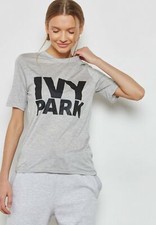 Ivy Park by Beyonce Grey T-Shirt Logo Casual Top