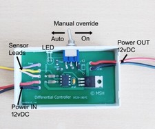 DIFFERENTIAL SOLAR WATER HEATING PUMP CONTROLLER 12V WITH SENSORS