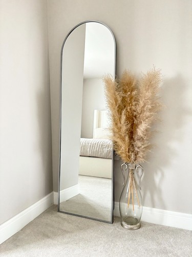 Modern tall metal frame mirror - modern,