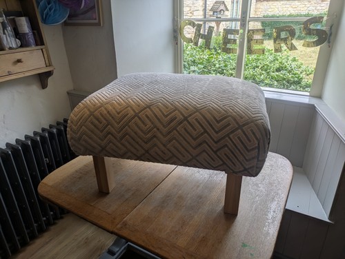 Homemade bespoke footstool - bespoke,