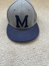 Mens H&M Grey cap with M on Front