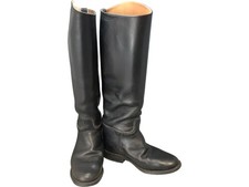 Hawkins Long Riding Boots Leather Black Size 4 UK Equestrian Footwear