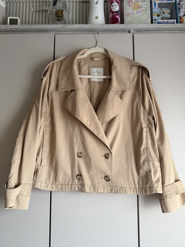 Hollister beige cropped cotton - hollister,