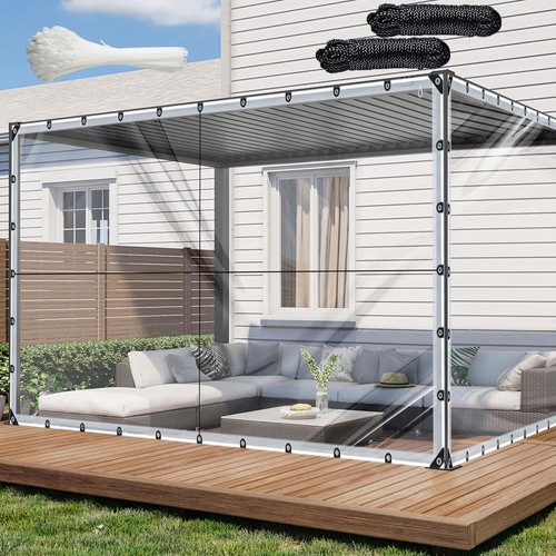 Clear heavy duty tarpaulin - clear,