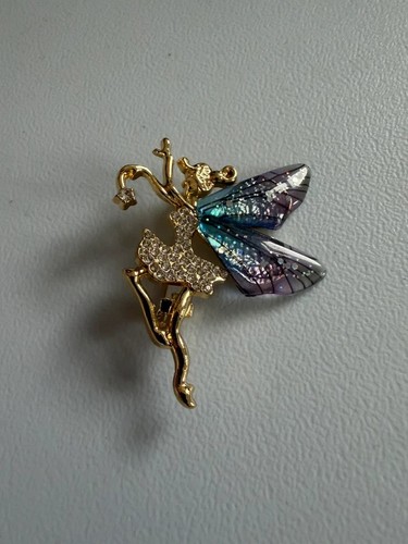 Gold tone fairy ballerina - tone,