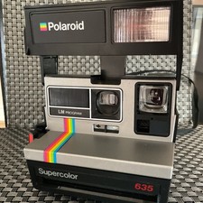 Vintage Polaroid Supercolour 635 Camera and bag