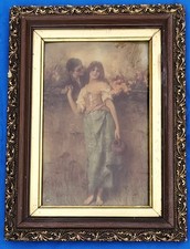 Charming Antique Framed Signed