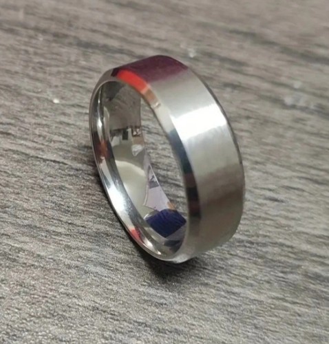 Men silver 8mm - men's, brushed