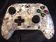  CUSTOM HYDRO DIPPED SKULLS XBOX ONE S BLUETOOTH WIRELESS CONTROLLER.