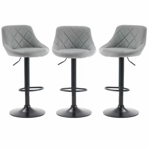 Grey bar stools - 3, chairs