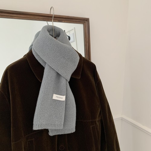 Pure cashmere knitted scarf - pure,