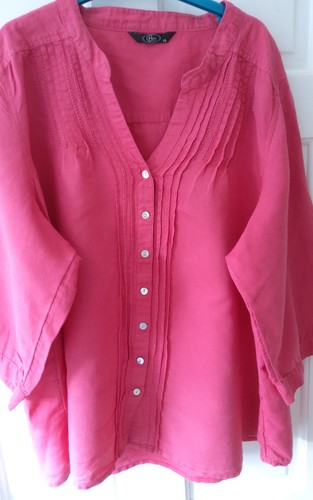 Pretty pink linen vicose - bm,