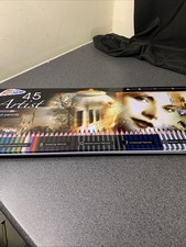 Grafix 45 Artist Pencils Set – Drawing, Watercolour, Metallic, Charcoal –