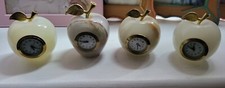 Apple Shaped Onyx Marble Clock (Pure Marble, Hand Made), Price Is For 1 Clock.