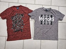 Mens Red and Grey Graphic Tshirts Set X2 Size Large