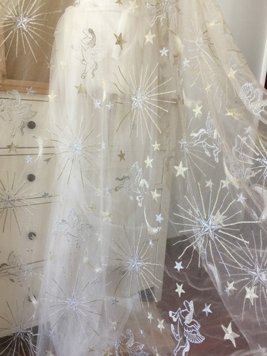 Star floral bridal - gown, lace