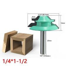 45 Degree Router Bit 1/4 Shank 1-1/2'' Tenon Cutter Lock Miter Router Bit