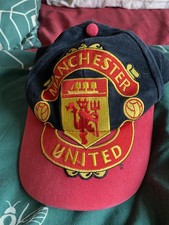 Manchester United Cap One Size Men's Black Cotton Vintage Manchester United Cap