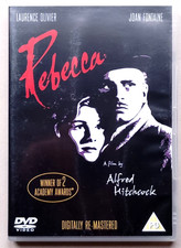 DVD classic film: "Rebecca", 1940 b&w, cert PG, Hitchcock, with extra features