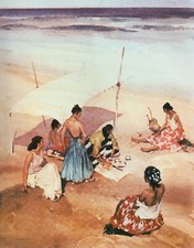 WILLIAM RUSSELL FLINT PICTURE GYPSYS AT THE GALERA 1970 RARE HARDBACK PRINT