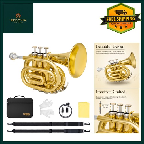 Pocket trumpet gold lacquer - bb,