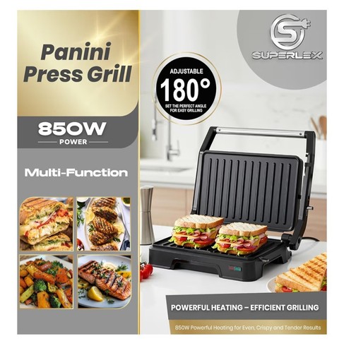 Panini press grill - 2-in-1, 850