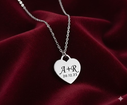 Personalised engraved heart - personalised,