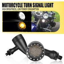 2x Motorcycle Amber White LED