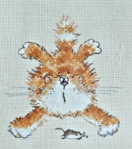 Purr turbed cat - cross, stitch
